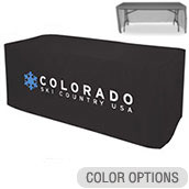 6ft Economy EZ Clean Nylon Table Cover - 2 Color Imprint