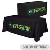 6ft Convertible Polyester Twill Table Throw, 2 Color Imprint