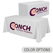 6ft Convertible Polyester Twill Table Throw,  Full Color Imprint
