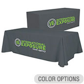 8ft Convertible Polyester Twill Table Throw, 2 Color Imprint