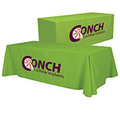 8ft Convertible Polyester Twill Table Throw, Full Color Imprint