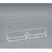 Acrylic Name Holder with Two Business Card Pockets