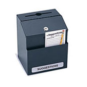 Black Steel Suggestion Box with Lock
