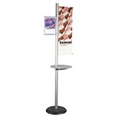 Ovations Side Pole Mount Banner Display with Shelf