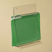 Clear Polycarbonate Wall Chart and Folder Holder with Open Sides