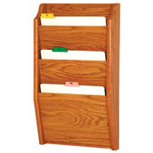 3-Pocket Solid Oak Folder and Chart Holder
