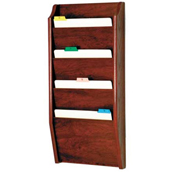 4-Pocket Solid Oak Folder and Chart Holder