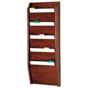 5-Pocket Solid Oak Folder and Chart Holder