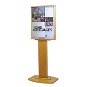 1-Sided, Convex Wood  Floor Frame with Pedestal Base