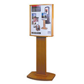 2-Sided,Convex Wood  Floor Frame with Pedestal Base