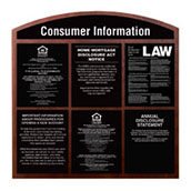 Solid Wood Mandatory Sign Frame for (6) 11w x 14h Signs