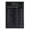 COMBO - Black Wall Frame with 22x28 Total Account Rate Display