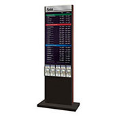 2-Sided Contemporary Metal Kiosk with Printed Header