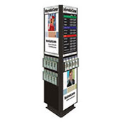 3-Sided Contemporary Metal Kiosk with Printed Headers