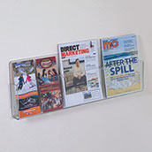 6-Pocket Wall Brochure Holder with Adjustable Dividers