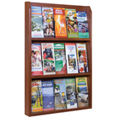 15-Pocket, Adjustable Wood Literature Dispenser