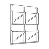 Clear Plastic Display, 4-Pockets for 8.5x11