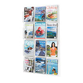 Clear Plastic Display, 12-Pockets for 8.5x11