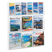 Clear Plastic Display, (6) 4x9, (6) 8.5 x 11