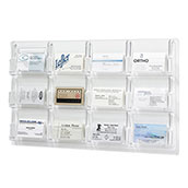 Clear Plastic Display, 12-Business Card Pockets