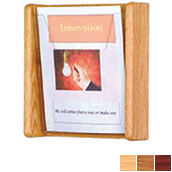 1 pocket Oak & Acrylic Wall Literature Dispenser