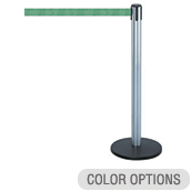 Contemporary Stanchion with No-Scuff Base - 13ft Belt