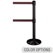 Double Belt Stanchion with Universal Base - 13ft Belt