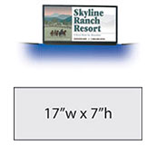 Graphic Header Panel for Fold Up Tabletop - 17w x 7h