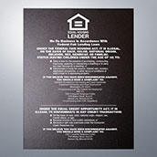 Equal Housing Lender (FDIC Banks)  -  11w x 14h Magnetic