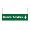 2-Sided Hanging Directional Sign, 28w x 7h