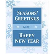 Season's Greetings and Happy New Year Holiday Poster