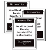 2012 Holiday Sign Inserts - Set of 10- 8.5w x 11h