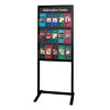 2-Sided Black Aluminum Floor Brochure Rack