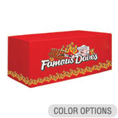 6ft Convertible Polyester Twill Table Throw, Full Color Dye-Sub