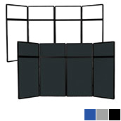 8ft Duo Sided Display w/ Dry-Erase and Fabric Panels