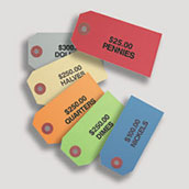Small Silver Bag ID Tags