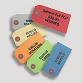 Small Silver Bag ID Tags (High Capacity) - Imprinted