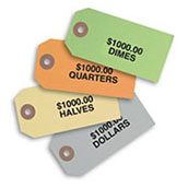 Small Silver Bag ID Tags ($1000 Capacity)