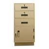 3 Drawer and 1 Cupboard Teller Pedestal - 18w x 38.5h