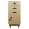 Mobile 3 Drawer, 1 Cupboard Teller Pedestal - 18w x 38.5h