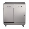 Mobile 2 Drawer, 2 Sliding Cupboard Teller Pedestal - 36w x 38.5h