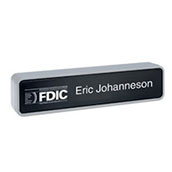 Subsurface-Engraved Radius Nameplate w/ FDIC Logo
