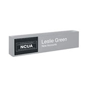 1/3 Split Engraved NCUA Square Nameplate Insert