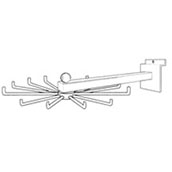 Chrome Revolving Slatwall Belt/Tie Display