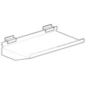 Acrylic Slatwall Shelf with Front Lip