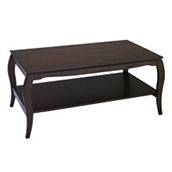 Curved Coffee Table with Shelf