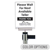 Clear Acrylic Sign Holder & Bracket for Value Series Posts - 8.5w x 11h