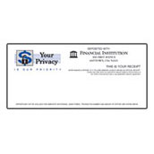 Your Privacy (Conventional Style) Teller Receipt
