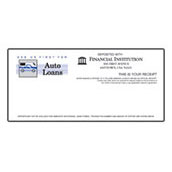 Auto Loans (Conventional Style) Teller Receipt