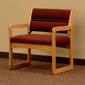 Single Bariatric Reception Chair with Arms